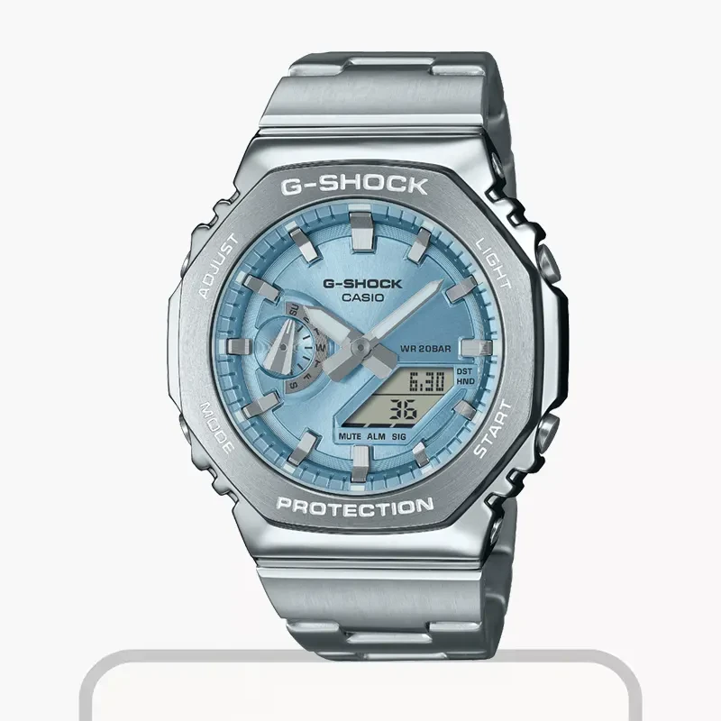 Casio G-Shock G-STEEL 2100 Ice Blue Dial Men's Watch- GM-2110D-2A